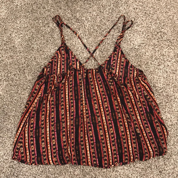 Bohemian style cross back tank - Picture 3 of 5